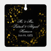 50 Years Together Wedding Anniversary Keepsake Ornament Aus Metall (Rückseite)