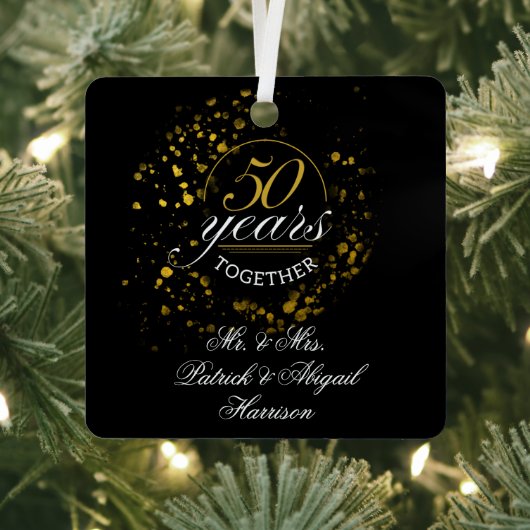 50 Years Together Wedding Anniversary Keepsake Ornament Aus Metall (InSitu)