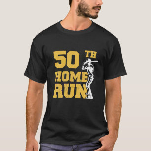 50. Zuhause Run Baseball Funny 50. Geburtstag 50 J T-Shirt