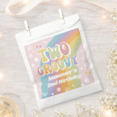 50 Zwei Groovy-Gefälligkeitsflaggen | Groovy Birth Geschenktütchen (Ausgeschnitten)