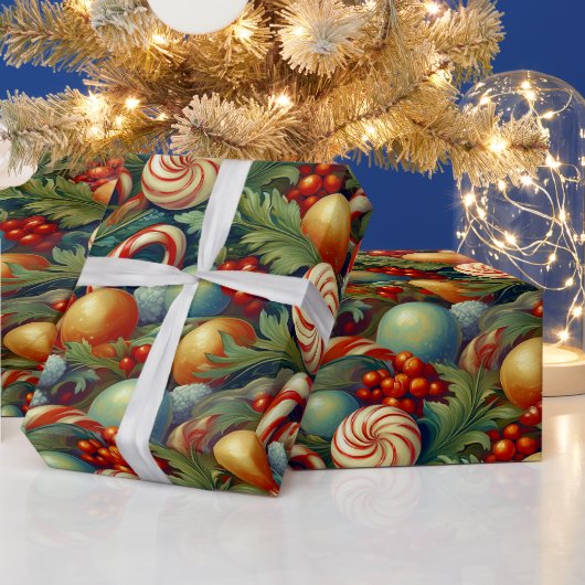 50er 60er Vintage Weihnachtsverpackung H1003 Geschenkpapier (Feiertage)