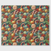 50er 60er Vintage Weihnachtsverpackung H1003 Geschenkpapier (Flach)