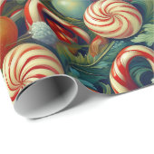 50er 60er Vintage Weihnachtsverpackung H1003 Geschenkpapier (Rolleneckpunkt)