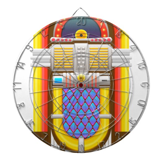 50er altmodische Jukebox Dartscheibe (vorne)