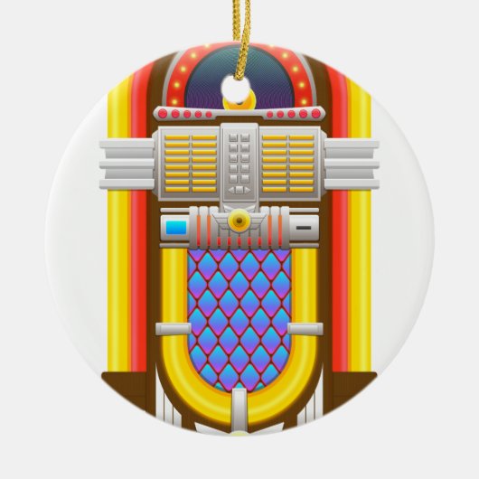 50er altmodische Jukebox Keramik Ornament (Vorne)