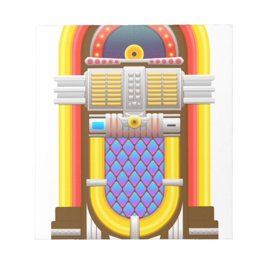 50er altmodische Jukebox Notizblock (Vorderseite)
