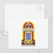 50er altmodische Jukebox Postkarte (Vorne/Hinten)