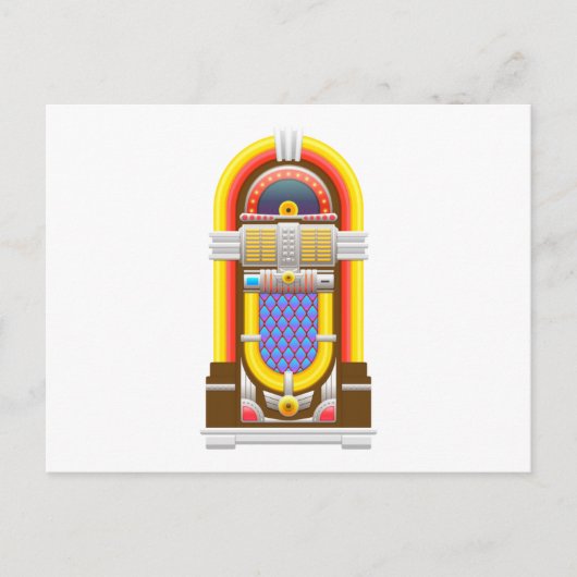 50er altmodische Jukebox Postkarte (Vorderseite)