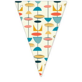 50er Atomic Retro Bunting Wimpelkette