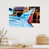 50er Autoflossen Poster (Küche)