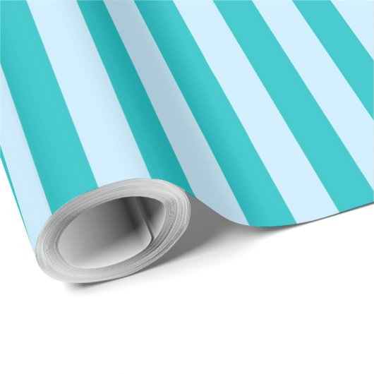 50er Blauer Streifen Geschenkpapier (Rolleneckpunkt)