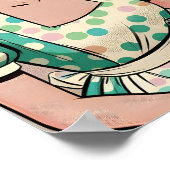 50er Comic Buch komische Vakuumtherapie Küche Poster (Ecke)