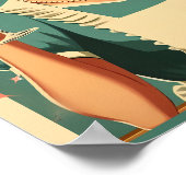 50er Comic Buch-Stil lustige Feinschmecker Diva Kü Poster (Ecke)