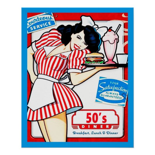 50er Diner Poster (Vorderseite)
