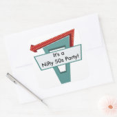 50er Diner Signer 1 Aufkleber (Umschlag)