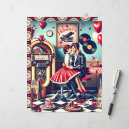 50er Diner Valentine Scrapbook Paper