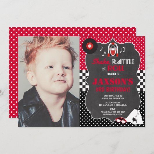 50er einladung (Vorne/Hinten)