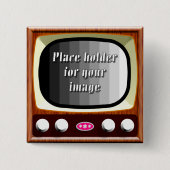 50er Fernsehschablone Button (Vorderseite)