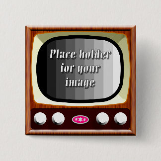 50er Fernsehschablone Button