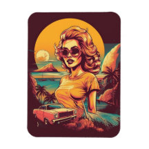 50er inspiriert Retromagnet