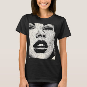 50er-Jahre-BW-Graphic-Comic im Vintage-Stil Retro- T-Shirt