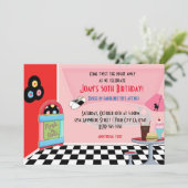 50er Jahre Diner Sock Hop Party Einladungen (Stehend Vorderseite)