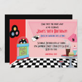50er Jahre Diner Sock Hop Party Einladungen (Vorne/Hinten)