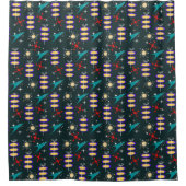 50er-Jahre-Formen Duschvorhang (Vorderseite)