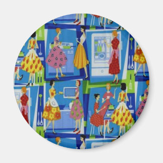 50er Jahre Hausfrau Design Magnet
