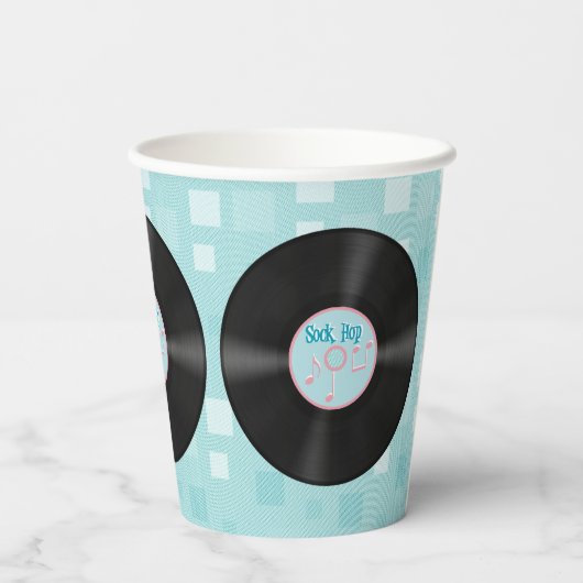 50er Jahre Style LP Record Pappbecher (Rückseite)
