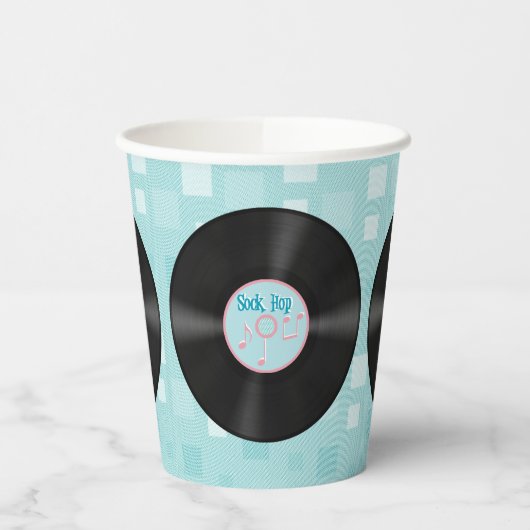 50er Jahre Style LP Record Pappbecher (Links)