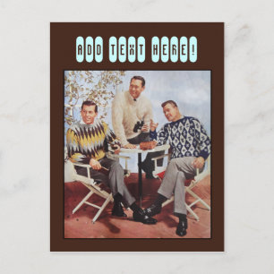 50er-Jahre-Sweater-Typen Postkarte