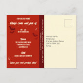 50er Kostüme Cocktails Erwachsene Halloween Einlad Postkarte (Rückseite)