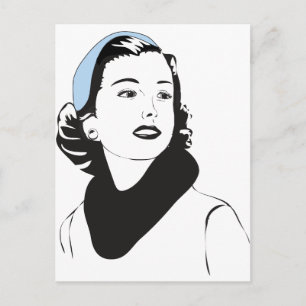 50er-Lady Postkarte