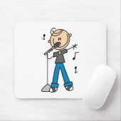 50er männliche Sänger-Strichmännchen-T - Shirts Mousepad (Mit Mouse)