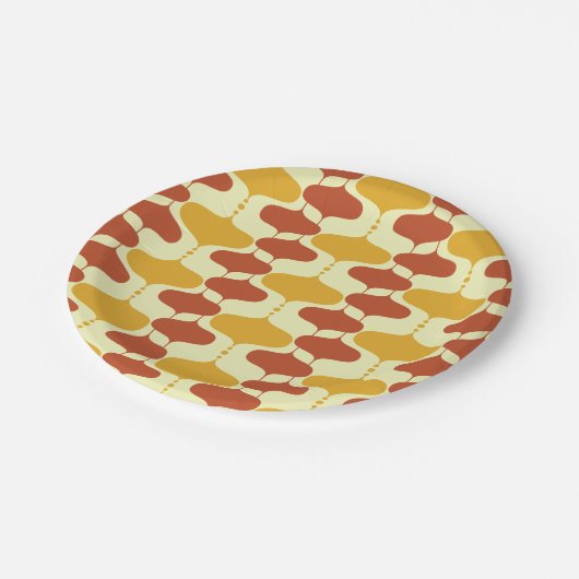 50er Mitte des Jahrhunderts Moderne Papier Teller (Schrägansicht)