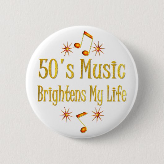 50er Musik erhellt mein Leben Button (Vorderseite)