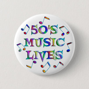 50er Musik-Leben Button