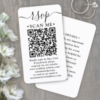 50er Pack QR-Code Hochzeit RSVP & Details Beilage