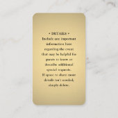 50er Pack QR RSVP Hochzeit Faux Gold Umschlagkarte Visitenkarte (Rückseite)