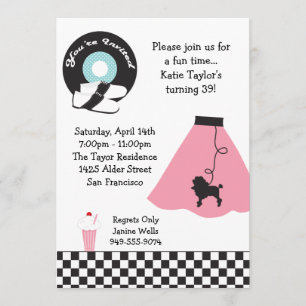 50er Party Einladung