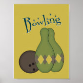 50er Retro Bowling Poster (Vorne)