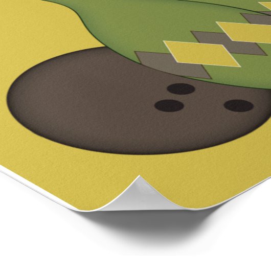 50er Retro Bowling Poster (Ecke)