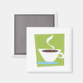 50er Retro Coffe Cup Grafik Magnet (Vorderseite/Rückseite)