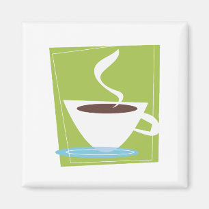 50er Retro Coffe Schalen-Grafik Magnet
