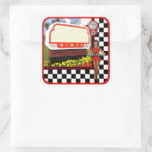 50er Retro Diner Blank Sign Sticker (Tasche)