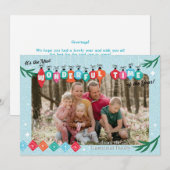 50er Retro-Foto-Weihnachtskarten Feiertagskarte (Vorne/Hinten)