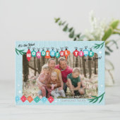 50er Retro-Foto-Weihnachtskarten Feiertagskarte (Stehend Vorderseite)