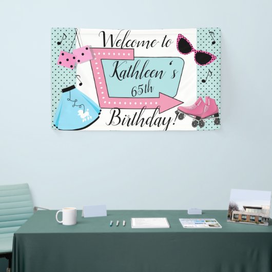 50er Retro-Geburtstag Banner (Messeveranstaltung)