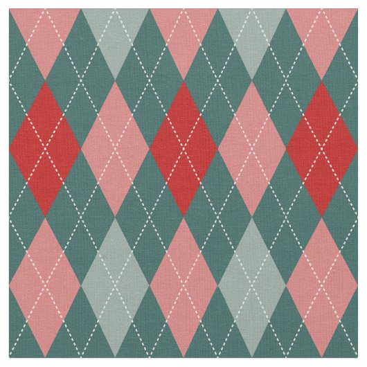 50er Retro Raute Fabric Stoff (Nahaufnahme)